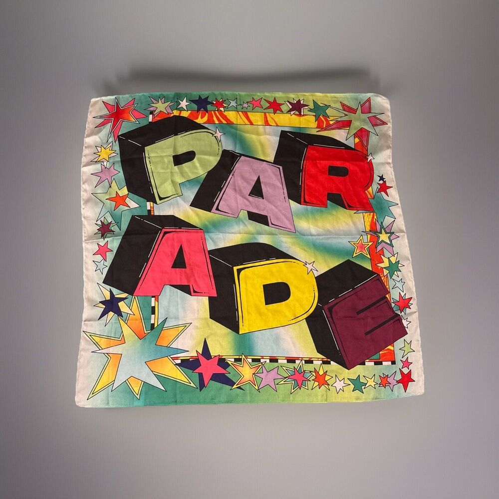 Parade 24” Square Women's Retro Bold Primary Colors Pop Art Scarf